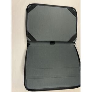 Black Faux Leather Tablet Case Stand 12” Diagonal Zip Around